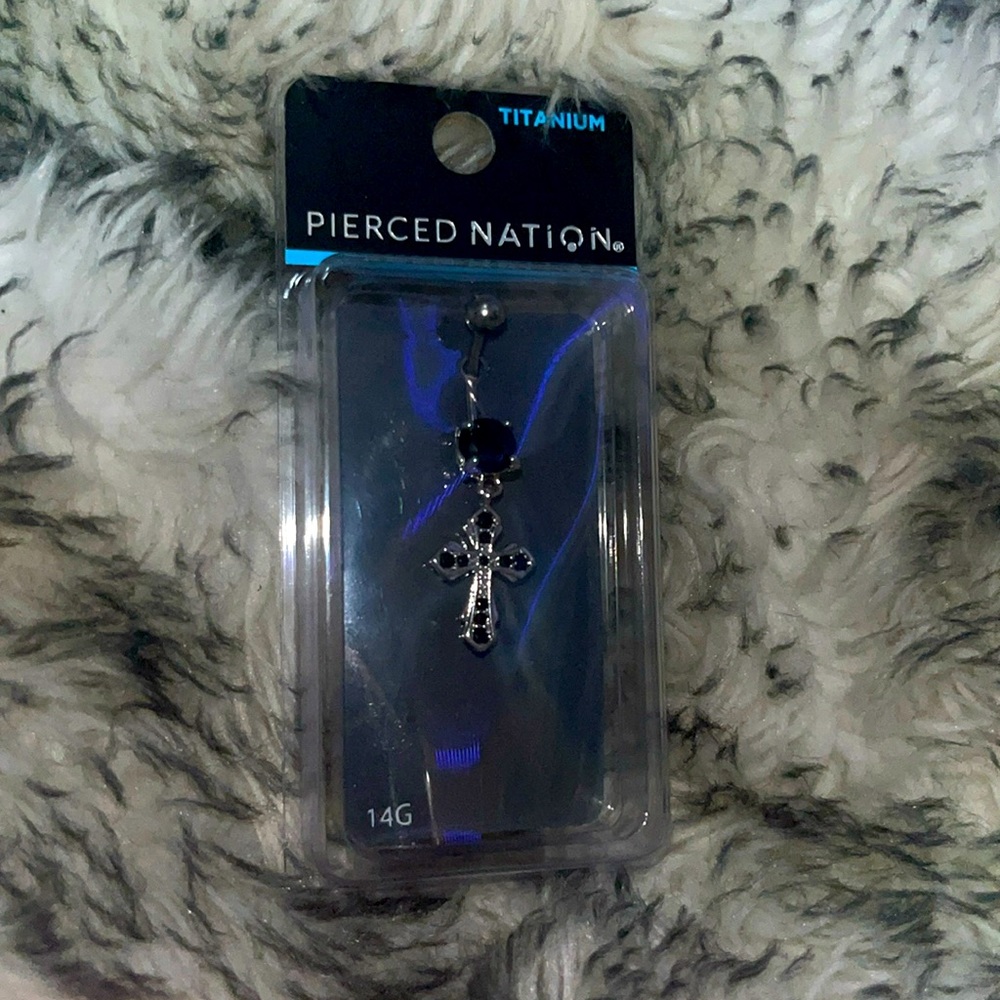 Titanium belly ring.